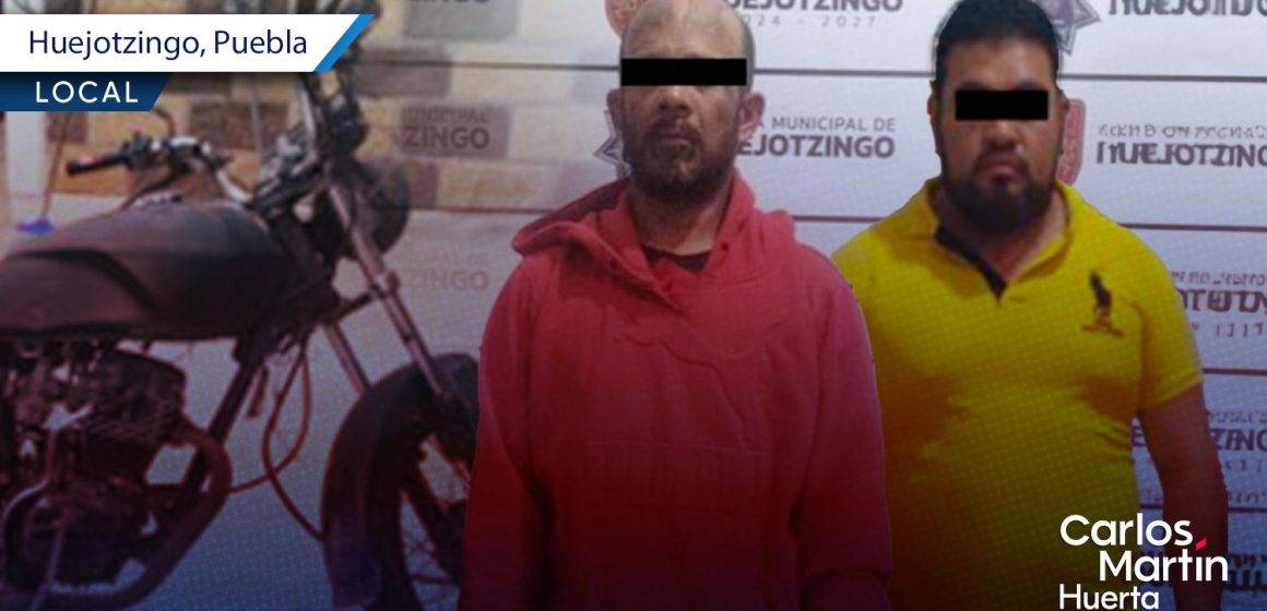 Huejotzingo recupera 4 motocicletas robadas ; hay 2 detenidos