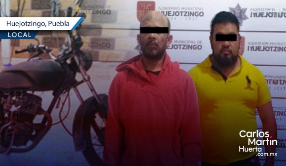 Huejotzingo recupera 4 motocicletas robadas ; hay 2 detenidos