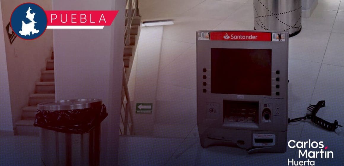 Grupo armado intentó robar cajero automático en el SNTE 23 de Puebla
