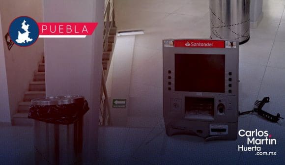 Grupo armado intentó robar cajero automático en el SNTE 23 de Puebla