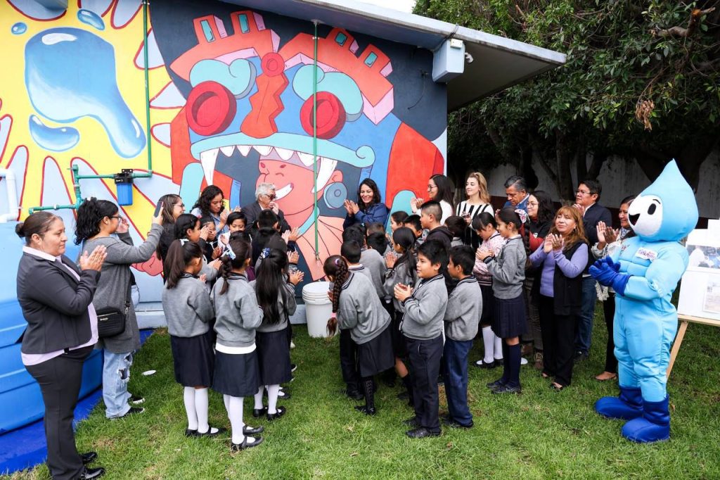 Lupita Cuautle entrega sistema de captación pluvial a primaria en San Andrés Cholula 1 Lupita Cuautle entrega sistema de captación pluvial a primaria en San Andrés Cholula