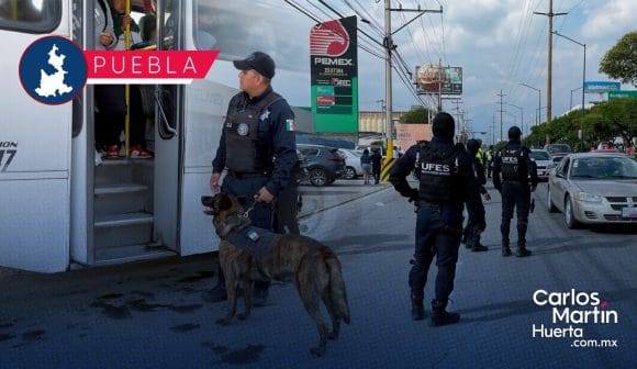 Refuerza SSC vigilancia en transporte público en Puebla