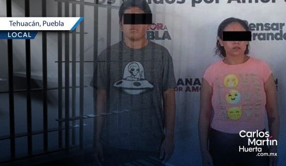 Pareja detenida en Tehuacán con 40 dosis de cristal en colonia La Pedrera