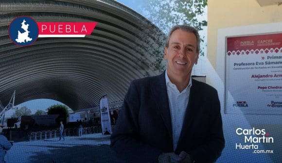 Pepe Chedraui beneficia a más de 7 mil estudiantes con techados escolares en Puebla