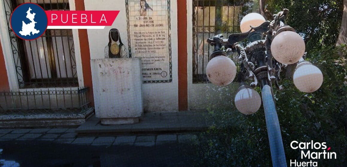 Recuperan la Plazuela Sor Juana Inés de la Cruz en Puebla; así luce ahora