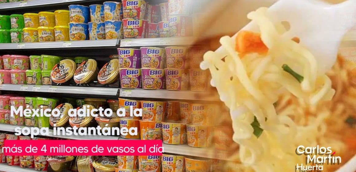 México consume más de 4.5 millones de sopas instantáneas al día
