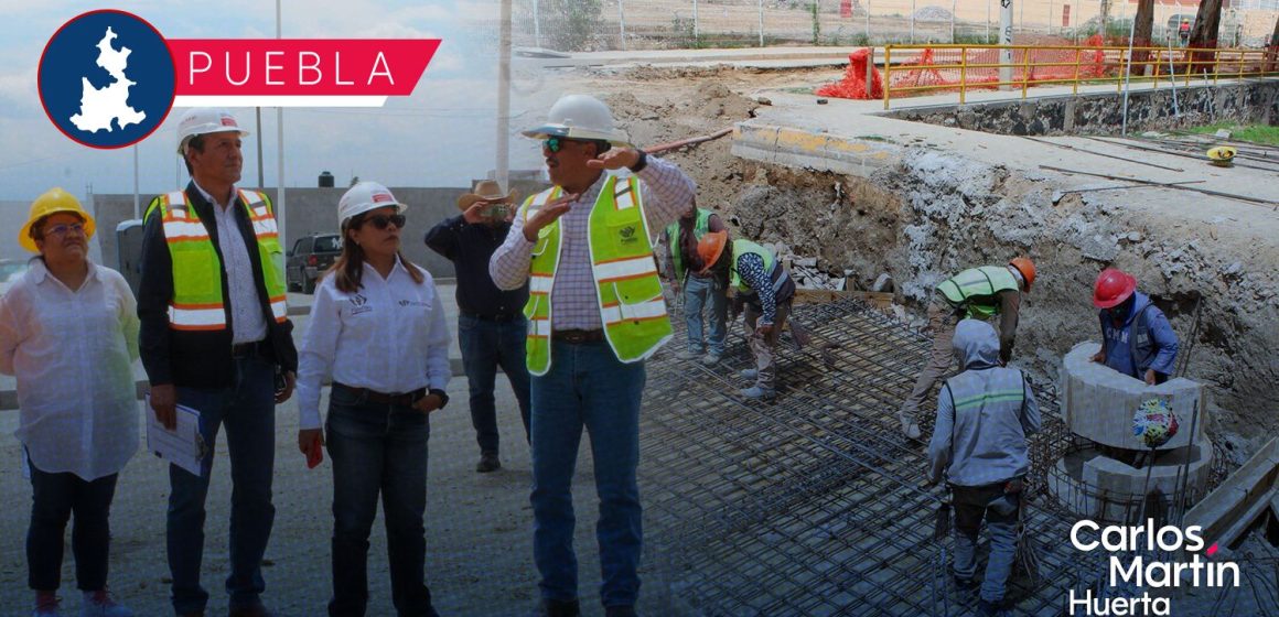 Supervisan avances en obras clave de la ciudad de Puebla