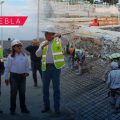 Supervisan avances en obras clave de la ciudad de Puebla
