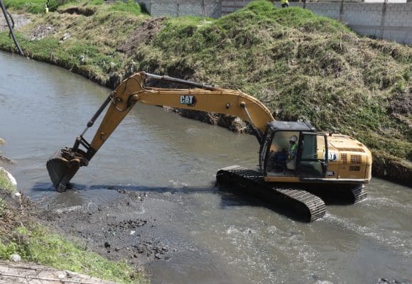 Acciones preventivas en Puebla: Desazolve y vigilancia en puntos críticos