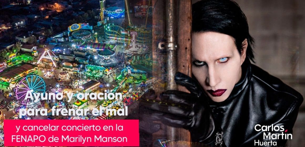 Protesta católica ante concierto de Marilyn Manson en la Fenapo 2025: 40 días de oración y ayuno