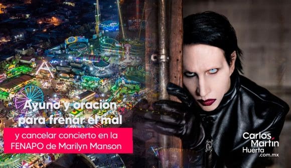 Protesta católica ante concierto de Marilyn Manson en la Fenapo 2025: 40 días de oración y ayuno
