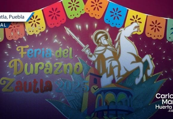 Zautla se prepara para la Feria del Durazno 2025