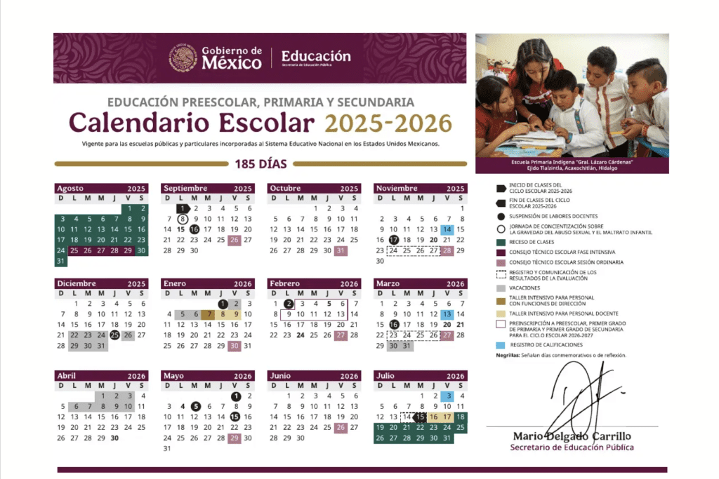 calendario escolar 2025