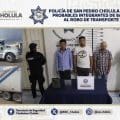 Policía de San Pedro Cholula detiene a tres presuntos integrantes de banda dedicada al robo de transporte de carga