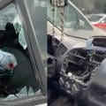 ¡Indignante! Dan cristalazo y roban estéreo en estacionamiento de Parque Puebla