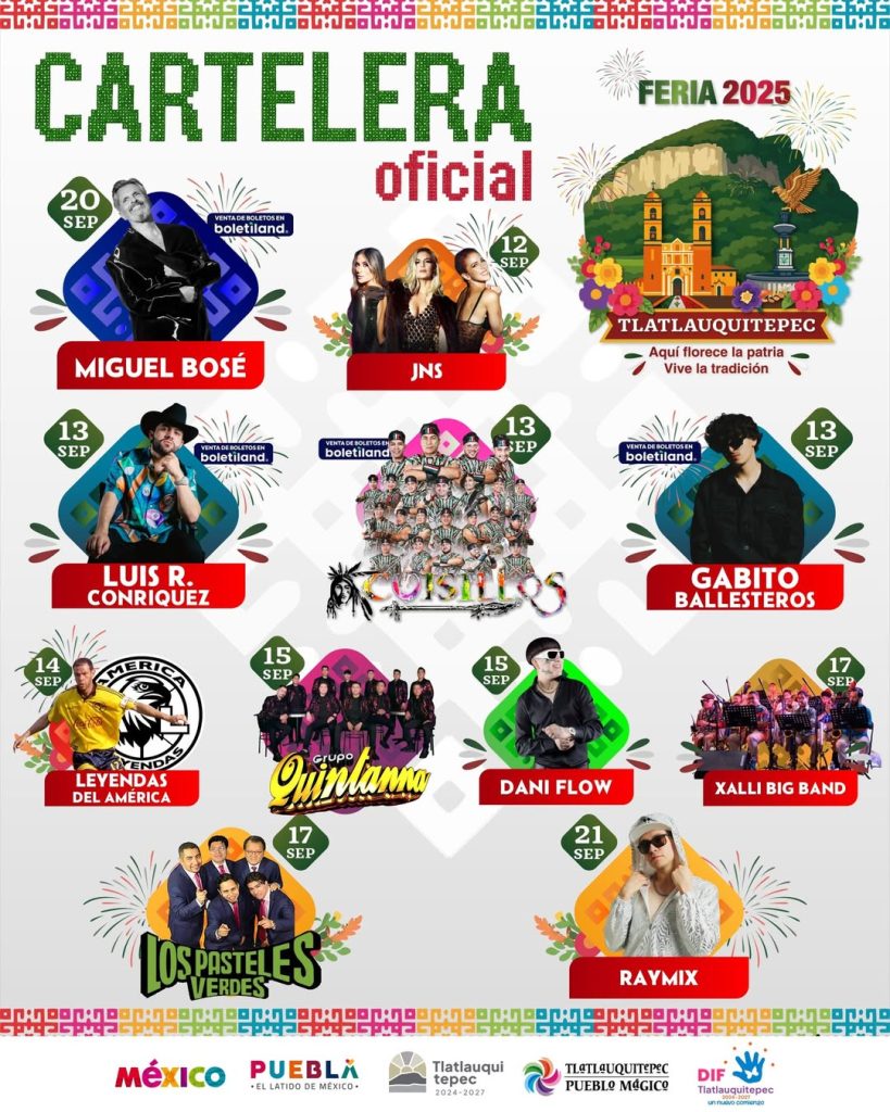 Anuncian Feria de Tlatlauquitepec 2025 con concierto de Miguel Bosé 2 Anuncian Feria de Tlatlauquitepec 2025 con concierto de Miguel Bose 4