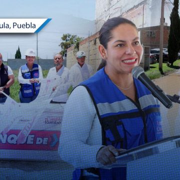 Arranca Lupita Cuautle obra de adoquinamiento en San Rafael Comac para fortalecer la infraestructura urbana