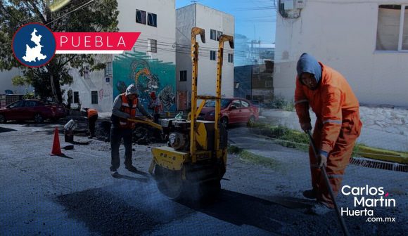Bacheando Puebla: Avanza la rehabilitación de calles para combatir los baches