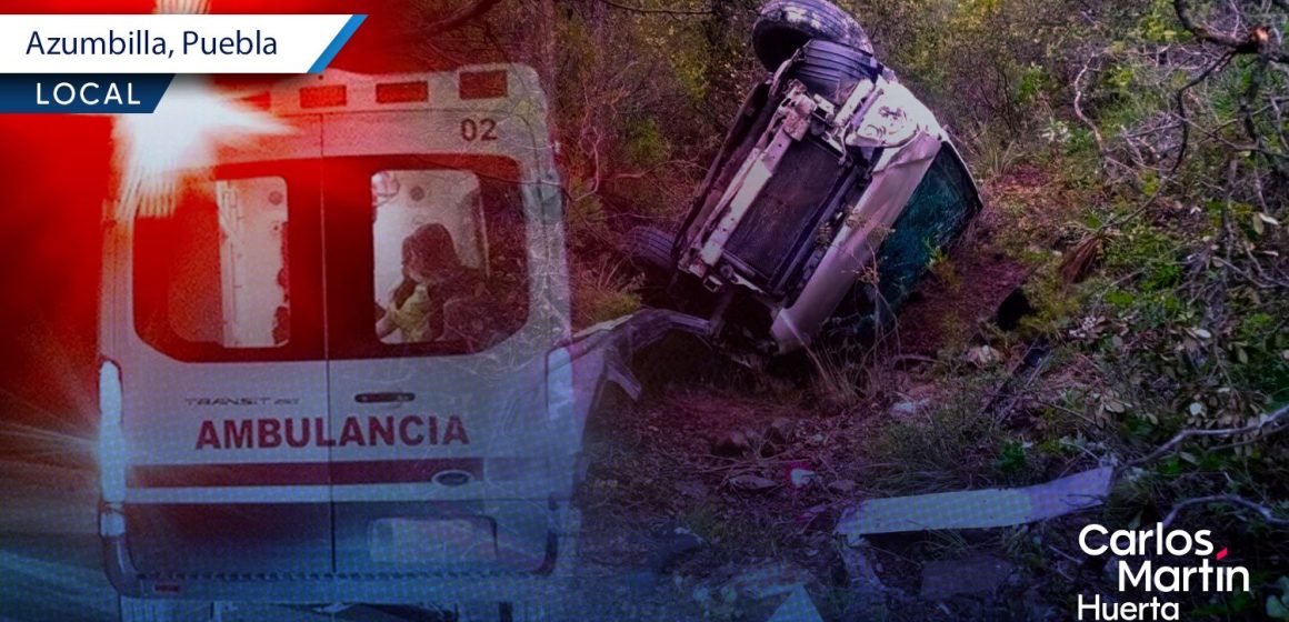 Cinco personas lesionadas en carretera Azumbilla-Vicente Guerrero tras caída de camioneta en barranco