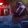 Cinco personas lesionadas en carretera Azumbilla-Vicente Guerrero tras caída de camioneta en barranco