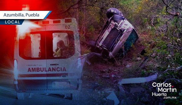 Cinco personas lesionadas en carretera Azumbilla-Vicente Guerrero tras caída de camioneta en barranco