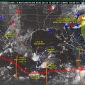 Lluvias fuertes a muy fuertes en gran parte de México
