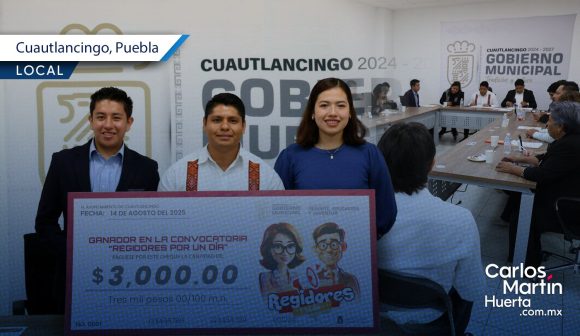 “Regidor por un día”; Cuautlancingo involucra a jóvenes en la política con concurso
