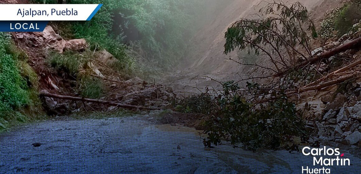 Derrumbes en la Sierra Negra: Bloqueos en Ajalpan y Coyomeapan por lluvias intensas