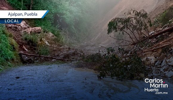 Derrumbes en la Sierra Negra: Bloqueos en Ajalpan y Coyomeapan por lluvias intensas