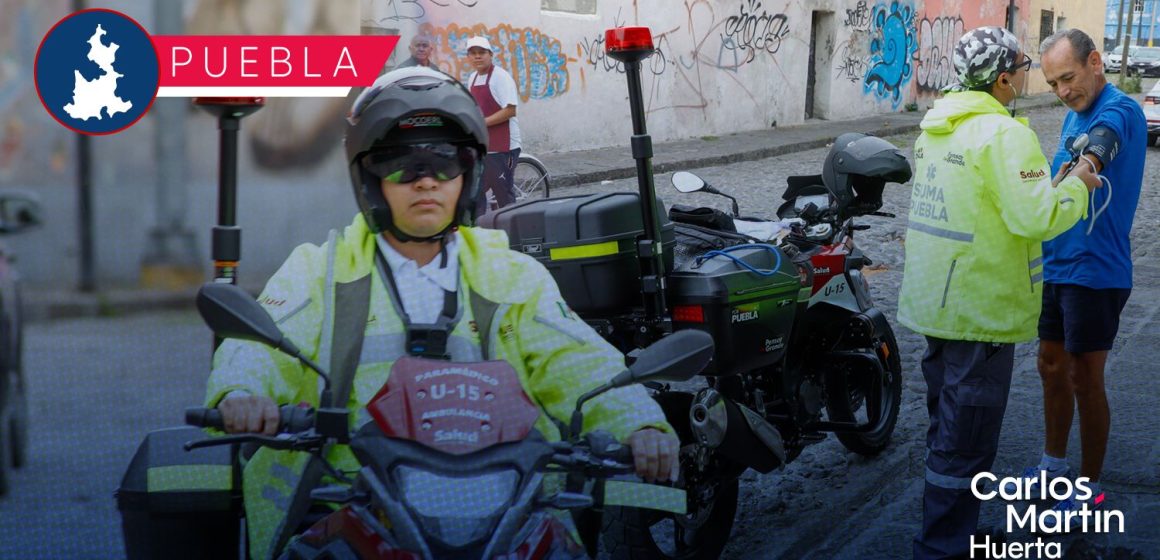 Entregan 10 motoambulancias para fortalecer el Sistema de Emergencias Médicas en Puebla