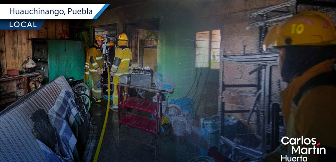 Adulto mayor muere tras incendiarse su casa en Huauchinango
