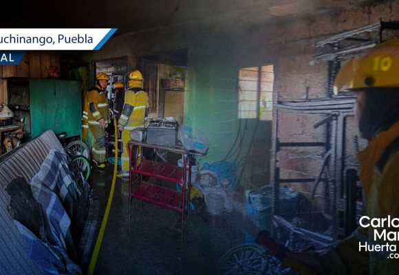 Adulto mayor muere tras incendiarse su casa en Huauchinango