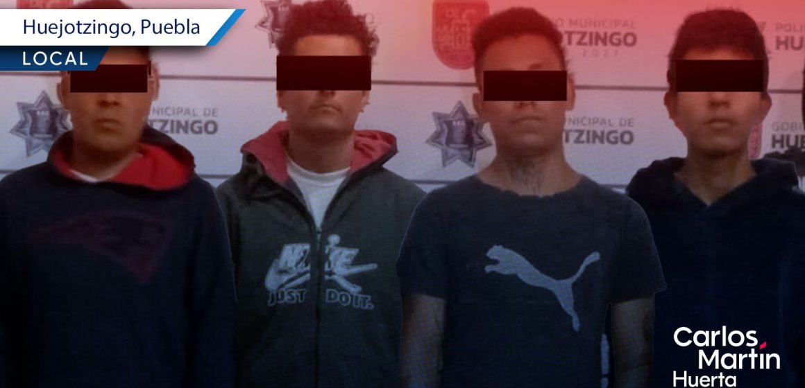 Logran detener a 5 sujetos y recuperar tres motocicletas robadas en Huejotzingo