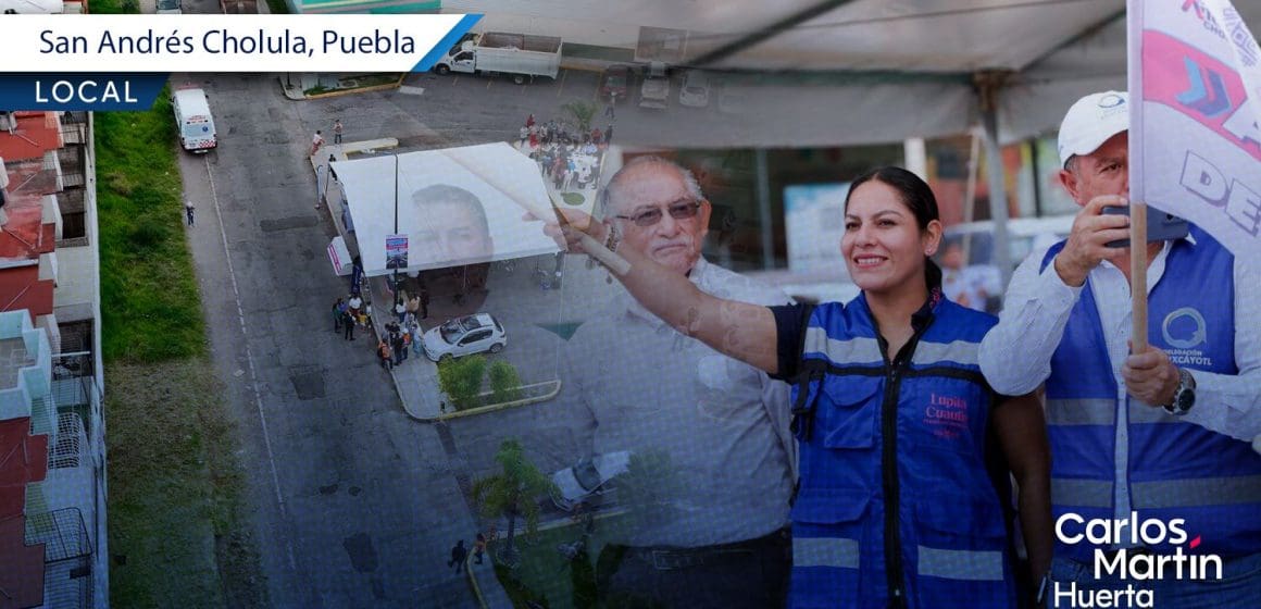 Lupita Cuautle inicia obras de rehabilitación en la avenida Orión Norte de la Delegación Atlixcáyotl