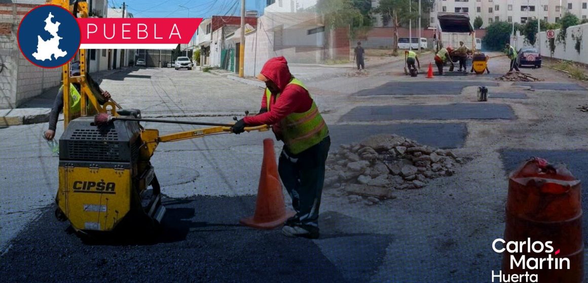 Más de 95 mil baches tapados para mejorar la movilidad en la Ciudad de Puebla