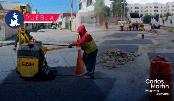 Más de 95 mil baches tapados para mejorar la movilidad en la Ciudad de Puebla