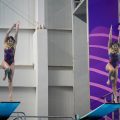 Mía y Lía Cueva conquistan oro en clavados sincronizados en Panamericanos Junior