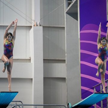 Mía y Lía Cueva conquistan oro en clavados sincronizados en Panamericanos Junior