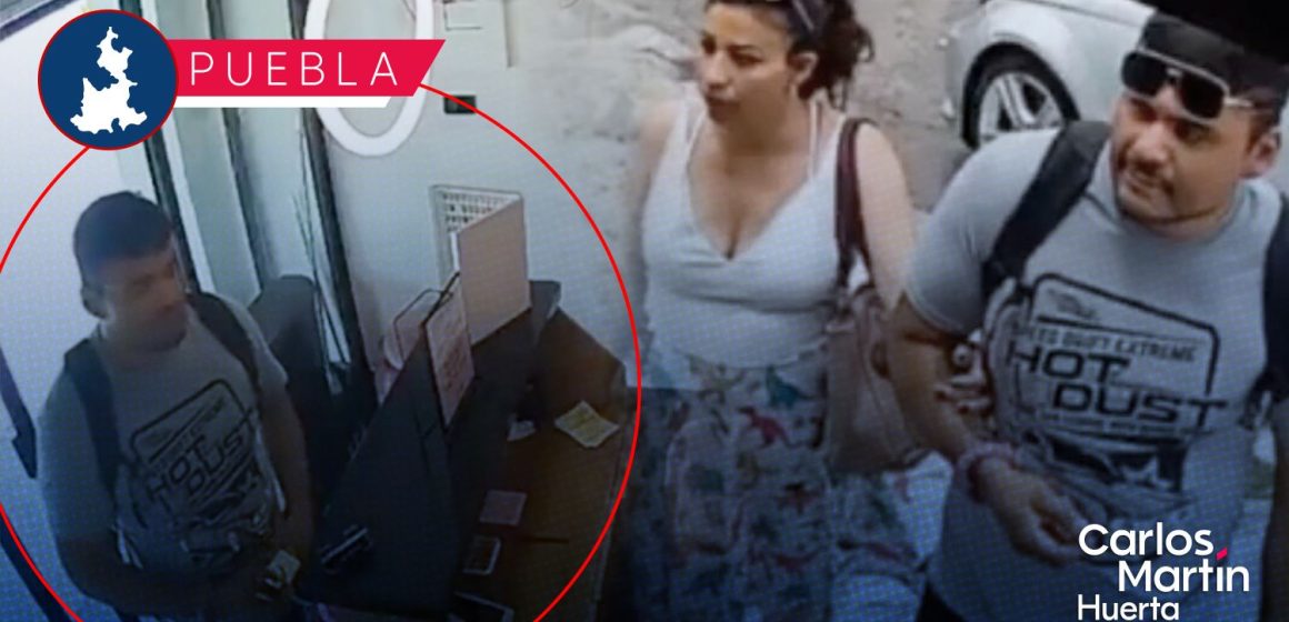 Pareja captada robando en Angelópolis también asalta en la Avenida Juárez el mismo día