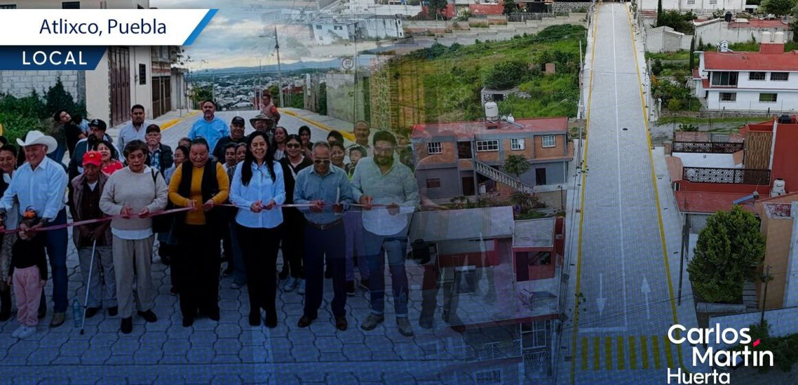 Entregan pavimentación en San Alfonso, Atlixco