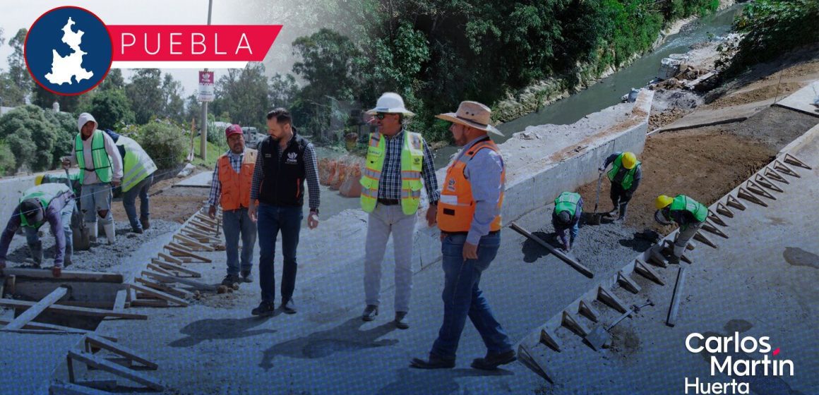 Puebla construye muro de contención en Río Alseseca para proteger a más de 7 mil habitantes