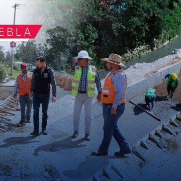 Puebla construye muro de contención en Río Alseseca para proteger a más de 7 mil habitantes
