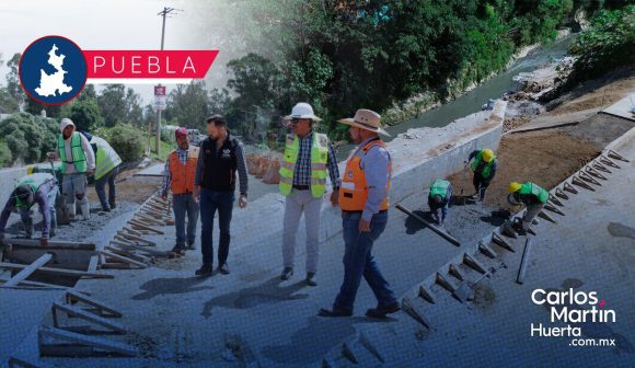 Puebla construye muro de contención en Río Alseseca para proteger a más de 7 mil habitantes