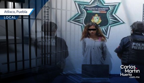 Robo en Atlixco: Mujer detenida tras sustraer computadora de un comercio en Valle Sur