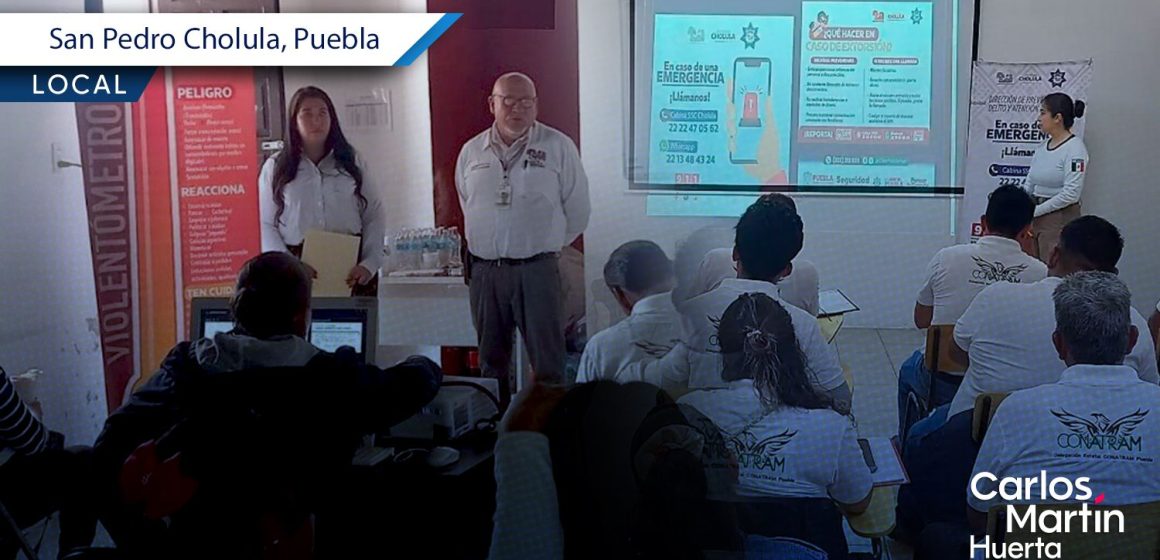 San Pedro Cholula capacita en derechos humanos para choferes del transporte público