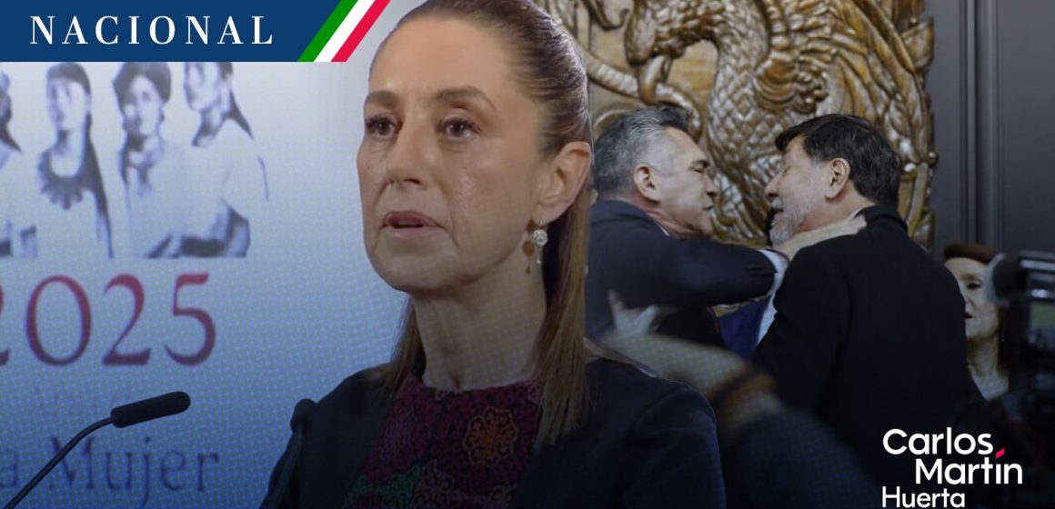 “Muestra de lo que es el PRIAN”: Sheinbaum sobre pelea entre Alejandro Moreno y Fernández Noroña