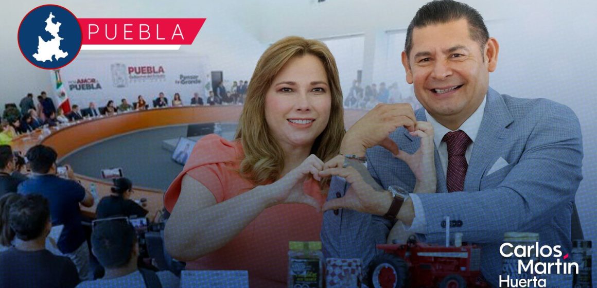 En Puebla, mega obras con humanismo acaban con mega saqueos: Armenta⁩