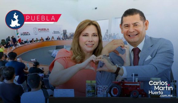 En Puebla, mega obras con humanismo acaban con mega saqueos: Armenta⁩