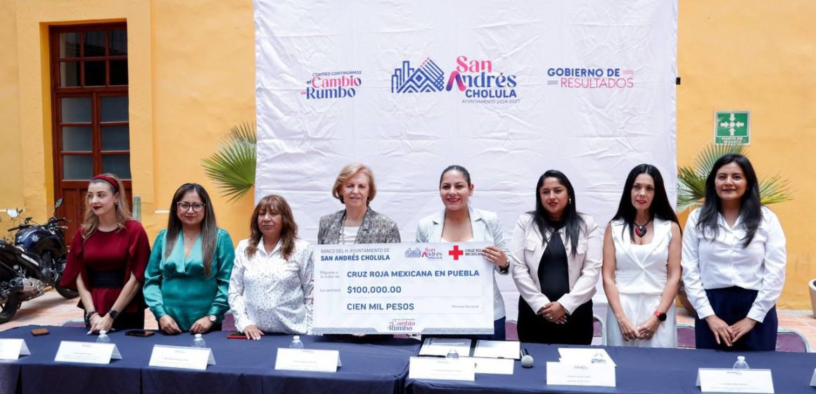 San Andrés Cholula apoya a la Cruz Roja con donativo y será sede de la Carrera “Todo México Salvando Vidas”