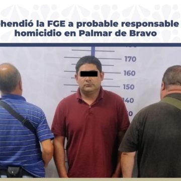 Fiscalía de Puebla detiene a Yahir N. por homicidio calificado en Palmar de Bravo